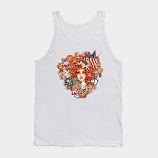 American Beauty - Patriotic Woman Design Tank Top